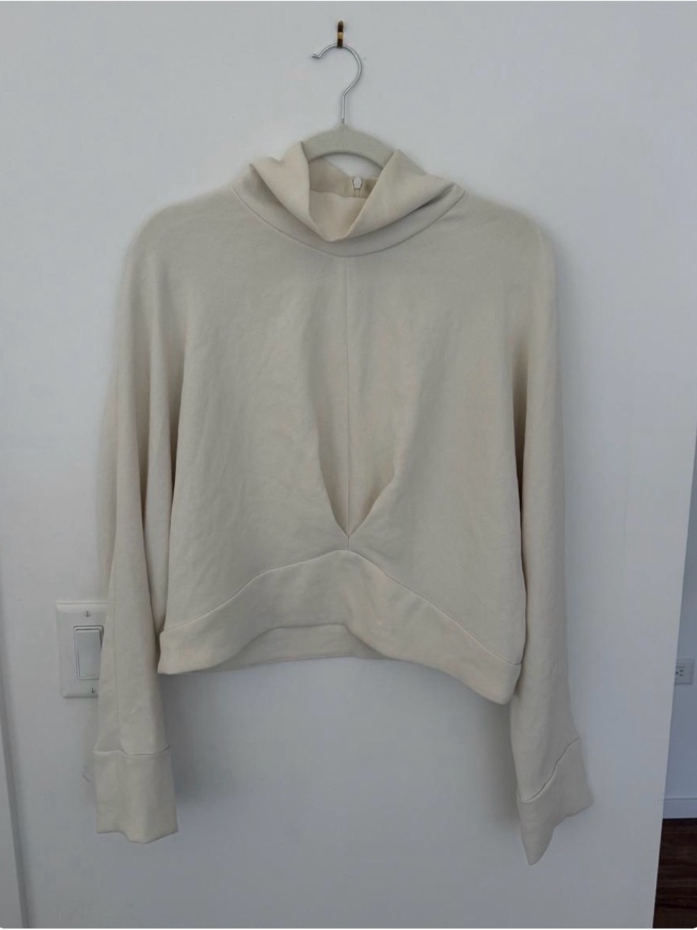 IRO Cream Mock Neck Cropped Pullover never worn